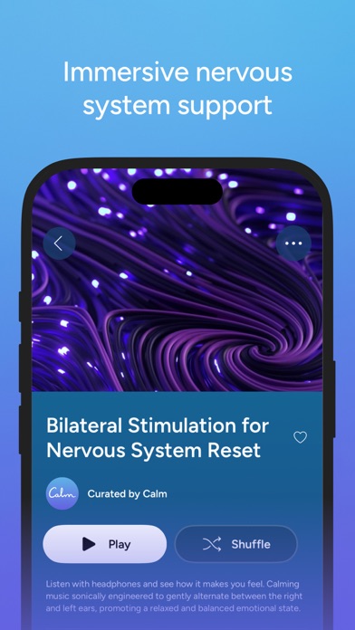Calm bilateral audio screen