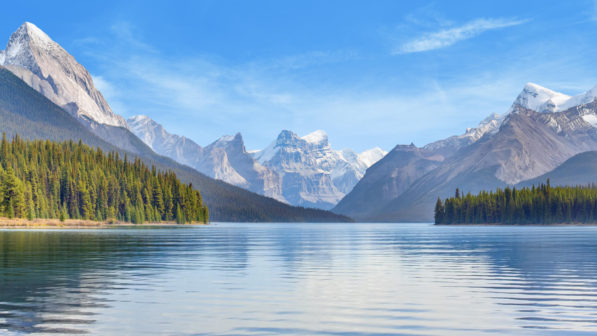 Jasper Lake at dusk, the Calm home scene